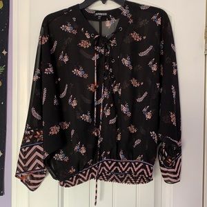 Floral Small Transparent Express Blouse